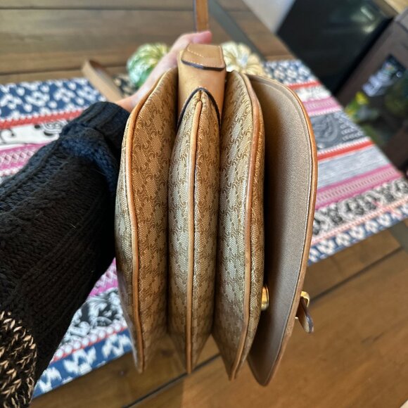 Celine Paris Light Macadam Accordion Crossbody Purse, Vintage - Picture 9 of 15